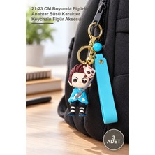Yenilig 3 Adet Anime Figür Anahtarlık – 21-23 cm Boyunda Figürlü Anahtar Süsü Karakter Keychain Figür Aksesuar