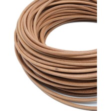 Bileklik ve Hobi Hakiki Sırım Deri Ip 3 mm 5 Metre Natural
