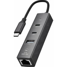 TKÇ ile 2 USB Gigabit Ethernet Adaptörü (Type-C Model)