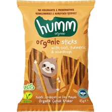 Humm Organic Organik Yulaflı, Zerdeçallı ve Ekşi Mayalı Çubuk Kraker 45GR