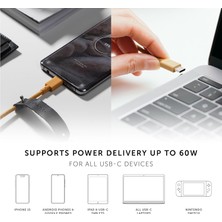 Aydogan's Type-C Kemer Kablosu - Usb-C 1,2 M Ultra Güçlü Şarj Kablosu iPhone 16, 16 Plus, 16 Pro, iPad Pro, iPad Air, Samsung S23, Flip 5, Fold 5 (Zebra) ile Uyumlu