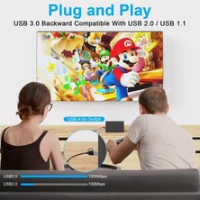 Aydogan's 2 In 1 Gigabit Ethernet Adaptör | Usb-A ve Usb-C RJ45 1000MBPS Ethernet Hızlı Ağ Bağlantısı, Laptop Tablet Telefon Uyumlu, Tcu-Lan