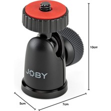 Aydogan's JB01512-BWW Ballhead 1k Kompakt Küre Başlık (Daha Büyük Kompakt Kameralar ve Csc-/aynasız Kameralar Için Uygundur, 1 Kg'a Kadar Taşıma Kapasitesi), Siyah/kömür