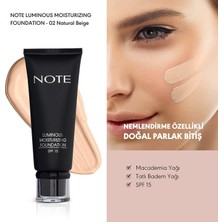 Aydogan's Cosmetics Luminous Moisturizing 02 Natural Beige Nemlendirici Etkili Spf 15 Kapatıcı Fondöten