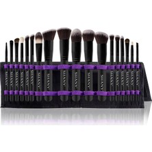 Aydogan's Artisan's Easel – Elite Cosmetics Fırça Koleksiyonu, Komple Kabuki Makyaj Fırçası Seti, Ayaklı Dönüştürülebilir Fırça Tutuculu, 18 Parça