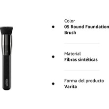 Aydogan's Face 05 Round Foundation Brush | Flat-Topped Brush With Synthetic Fibers For Applying Liquid Or Mousse Products