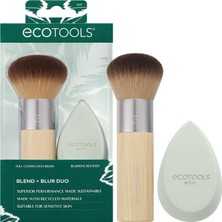 Aydogan's Blend + Blur Makyaj Fırçası ve Sünger Duo, Makyaj Blender Sünger ve Fondöten Fırçası, Sıvı ve Krem Makyaj, Bulut Cildi, Çevre Dostu, Lateks Içermez, Zulüm Içermez, & Vegan, 2 Adet