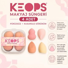 Aydogan's Makyaj Sünger Seti 4 Lü - Lateksiz, Sıvı, Krem ve Pudra Için Karıştırma Güzellik Süngeri, Yumuşak Emici Olmayan, Çok Boyutlu, Sıvı ve Toz Için Çok Şekilli Güzellik Karıştırıcıları