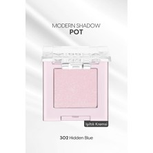 Aydogan's Işıltılı Kremsi Dokulu Tekli Göz Farı Modern Shadow Pot (302 Hidden Blue) 302 Hidden Blue