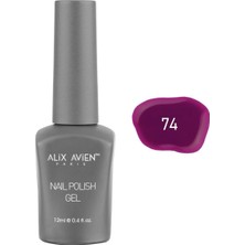 Aydogan's Mor Pembe Kalıcı Oje 74-Yoğun Renk Veren Jel Oje 12 Ml-Nail Uv Gel Polish 74