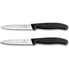 Victorinox 6.7793.2 Swiss Classic 2li 10CM Soyma Bıçağı Set, Siyah