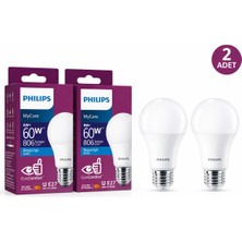 Philips Mycare1 LED Ampul 9W 806 Lümen E27 Beyaz Işık 6500K 2 Adet