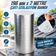 Nzb 196 mm 2 Metre Çatı Izolasyon Bandı 196 mm 2 Metre Su Sızdırmazlık Geçirmezlik Yalıtım Çamur Tamir Çatlak Boru Bant