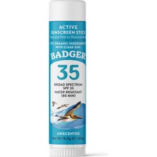 Badger Clear Zinc Kokusuz Güneş Kremi Stick SPF35 18.4 G