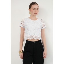Very Moda Güpür Abiye Bluz | D2142