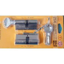 264 Ortak Anahtarlı 2'li Set (Snc+Smc) Kilit Silindiri, Barel (68 Mm)