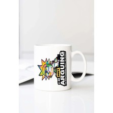Meschain Meschaın Rick And Morty Baskılı 330 ml Porselen Kupa Bardak (123801-1)