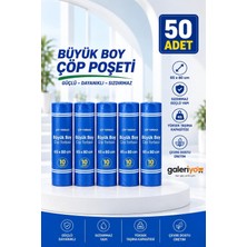 Galeriyo Büyük Boy Çöp Poşeti - Çöp Torbası 5 Adet 65X80 200 Gram Mavi