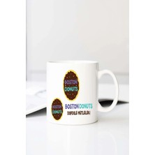 Meschain Meschaın Donut Baskılı 330 ml Porselen Kupa Bardak (123557-1)