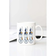 Meschain Meschaın Fincansal Baskılı 330 ml Porselen Kupa Bardak (123684-1)