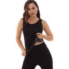 Sauna Suit Unisex Ekstra Terleten Siyah Atlet Tayt Takım Set Termal Özellikli Spor Giyim