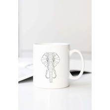 Meschain Meschaın Elephant Baskılı 330 ml Porselen Kupa Bardak (123497-1)