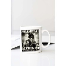 Meschain Meschaın Full Metal Alchemist Edward Alphonse Elric Anime Kara Baskılı 330 ml Porselen Kupa Bardak (123484-4)