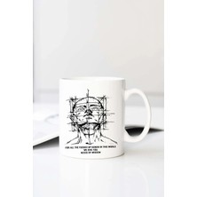 Meschain Meschaın Etiket Punk Grunge Baskılı 330 ml Porselen Kupa Bardak (123622-1)