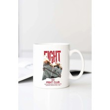 Meschain Meschaın Fight Club 3 Iplik Baskılı 330 ml Porselen Kupa Bardak (123481-2)