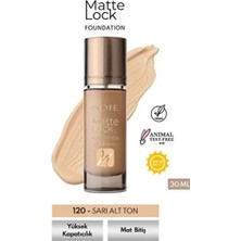 Note Matte Lock Foundation 120 Medium Beige Spf 50 Yoğun Kapatıcı Mat Bitişli Fondöten