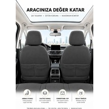 NewDeco Ford Focus Uyumlu Oto Koltuk Kılıfı Tam Set Airbag Uyumlu 4 Mevsim Cotfit Serisi