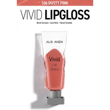 Alix Avien Parlak Bitişli Nemlendirici E Vitaminli Dudak Parlatıcı - Vivid Lipgloss 106 Dusty Pink