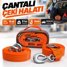 Space Otovo Kemerli Çeki Halatı 4 Metre 5 Ton Açılır Kapanır Kanca
