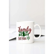 Meschain Meschaın Family Tree Farm 01 Baskılı 330 ml Porselen Kupa Bardak (123651-1)