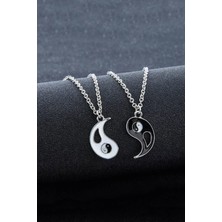 The Collection 2 Ying Yang Denge Zincir Kolye Erkekler İçin Özel Tasarım Arkadaşlık Temalı