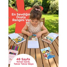 Let's Let’s Little Friends Çevirmeli Mum Boya & Boyama Kitabı Seyahat Seti