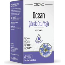Orzax Ocean Çörek Otu Yağı 1000 mg 60 Softjel Kapsül Soğuk Sıkım