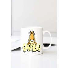Meschain Meschaın Garfield Baskılı 330 ml Porselen Kupa Bardak (123765-1)