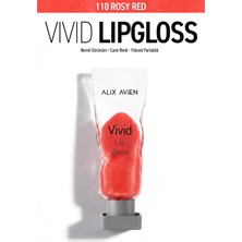 Alix Avien Parlak Bitişli Nemlendirici E Vitaminli Dudak Parlatıcı - Vivid Lipgloss 110 Rosy Red