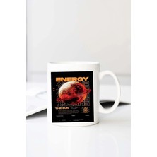 Meschain Meschaın Energy Baskılı 330 ml Porselen Kupa Bardak (123607-1)