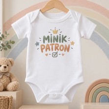 Igıgı Collection Neşeli Minik Baskılı %100 Pamuk Beyaz Unisex Bebek Zıbın