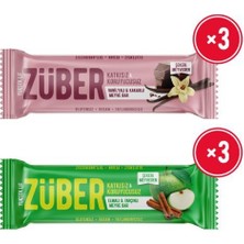 Züber Meyve Bar Ikili Deneme Paketi 40G x 6 Adet (Vanilyalı ve Kakaolu, Elmalı ve Tarçınlı)