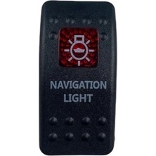 Maroces MR-134M-S1 Marin Switch On-Off 12-24V Kırmızı Navigasyon Lambası 3 Bacaklı