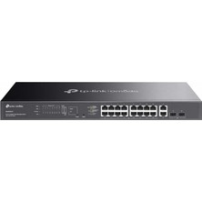 TP-Link Tp-Lınk Omada ES220GMP 16 Port Gıgabıt + 2xgb RJ45/2XGB Sfp 250 Metre 250W Poe Yönetilebilir Rackmount Metal Kasa Swıtch
