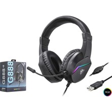 Mofan G888 USB Rgb Over-Ear Mikrofonlu Gaming Kulaklık Siyah