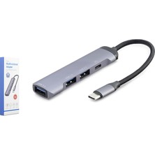 Hadron HDX7040 Type-C 3.0 Hub Pd 100W 4 Port 5 Gbps Gri