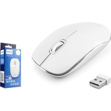 Philips Phılıps SPK7323WS Sessiz Kablosuz Mouse 2.4 Ghz 1200 Dpı Beyaz
