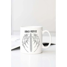 Meschain Meschaın Gala Skull Gotik Grunge MODEL97 Baskılı 330 ml Porselen Kupa Bardak (123476-1)