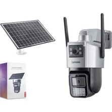 Lenovo G4S4 Smart Solar 4g Sım Kartlı Ip Güvenlik Kamerası 2 x 3mp Aov Ptz Gri Siyah