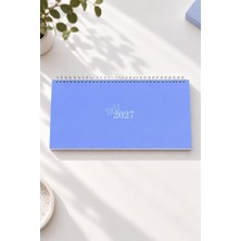 Lizy 2027 Spiralli Masa Takvim 16X33 cm Mavi